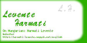 levente harmati business card